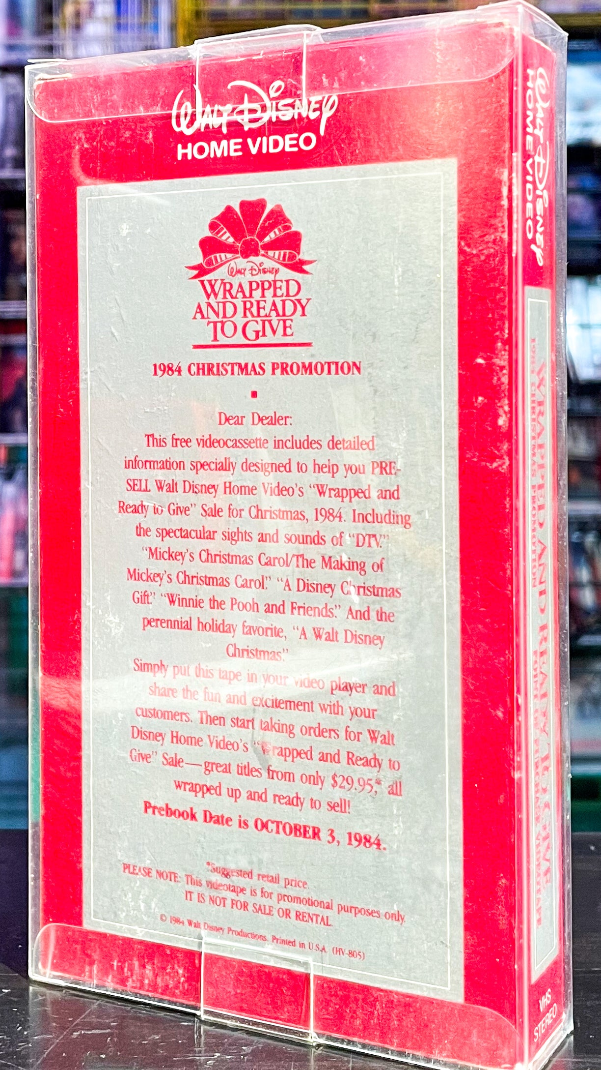 Wrapped And Ready To Give 1984 Disney Christmas Promotion