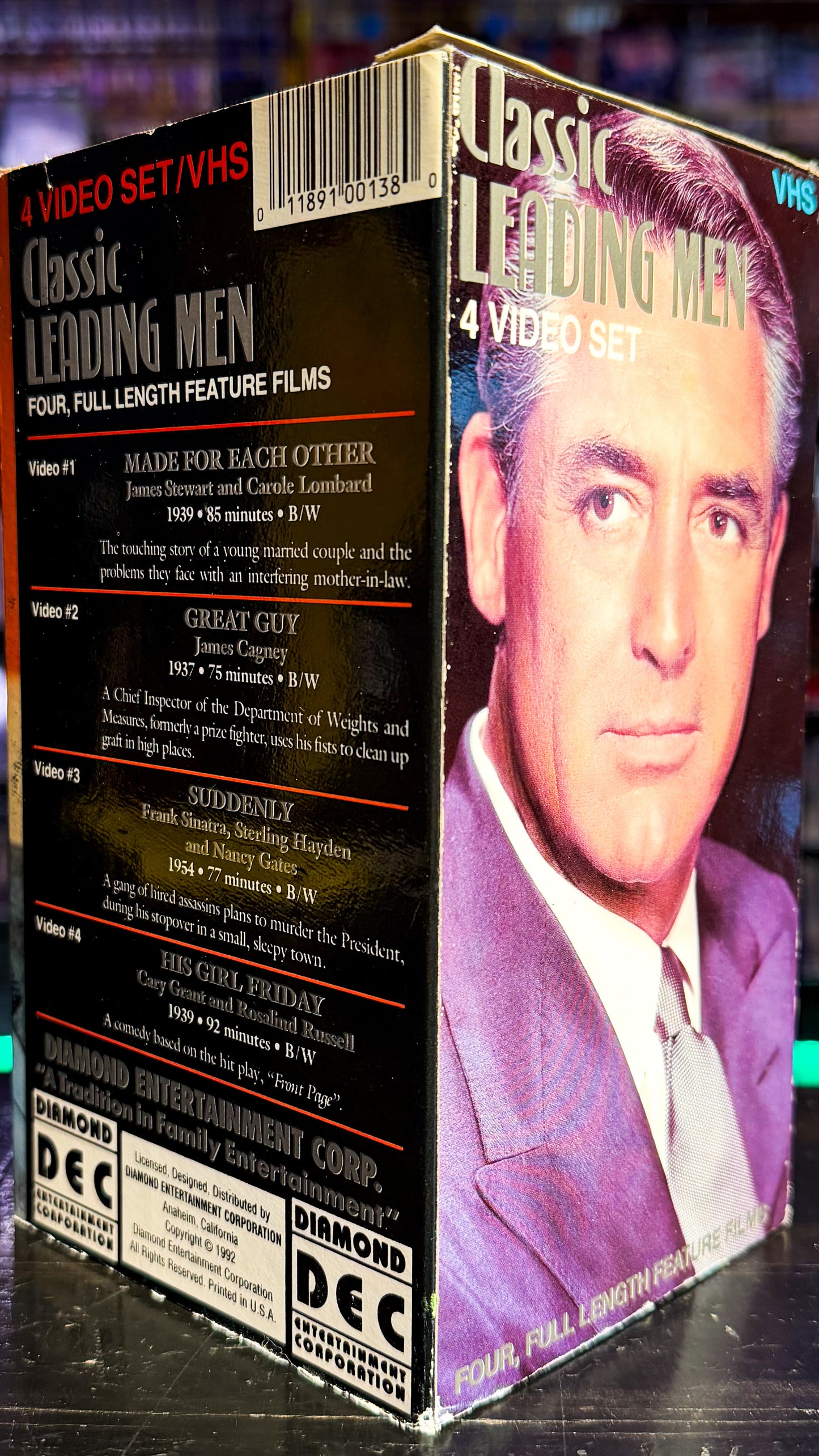 Classic Leading Men 4 Video Box Set: Made For Each Other/ Great Guy/ Suddenly/ His Girl Friday