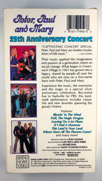 Peter, Paul, and Mary: 25th Anniversary Concert